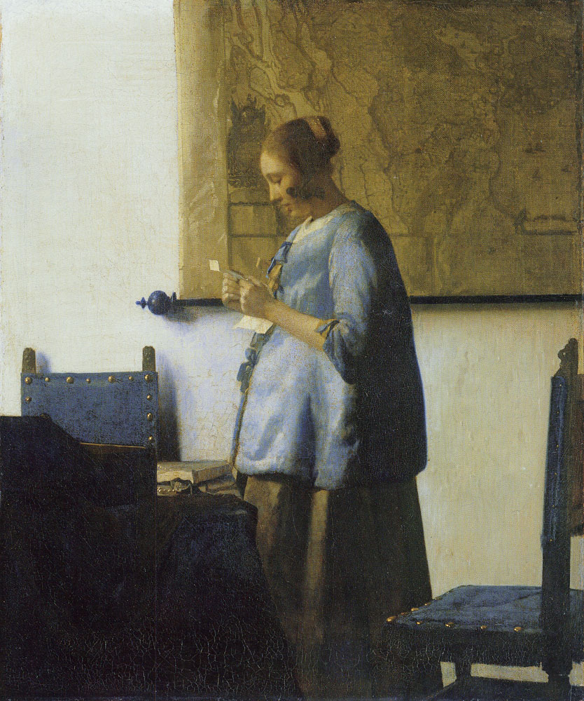 Johannes Vermeer - Woman in Blue Reading a Letter